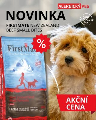 ✨ Novinka na e-shopu! ✨ Představujeme FirstMate New Zealand Beef Small Bites – superprémiové kanadské granule s hovězím...