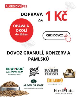 🚚 Opaváci, pozor! Granule pro vaše chlupáče dovezeme až k vašim dveřím – jen za 1 Kč! 🐾 Nemusíte tahat těžké pytle, stačí...